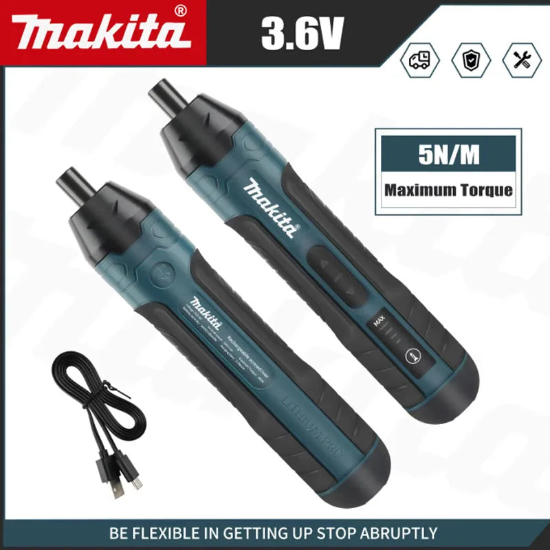 Makita Cordless Electric Screwdriver 1300mAh Rechargeable Torque Adjustable Power Drill Multi-Function Repair Disassembly Tool