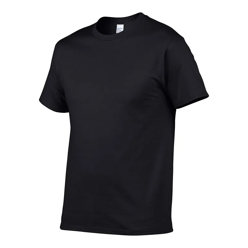 Summer Style High Quality 100% Cotton Solid Color T Shirt Men Pure Color Tees Brand Short Sleeve T-Shirt Male Clothing