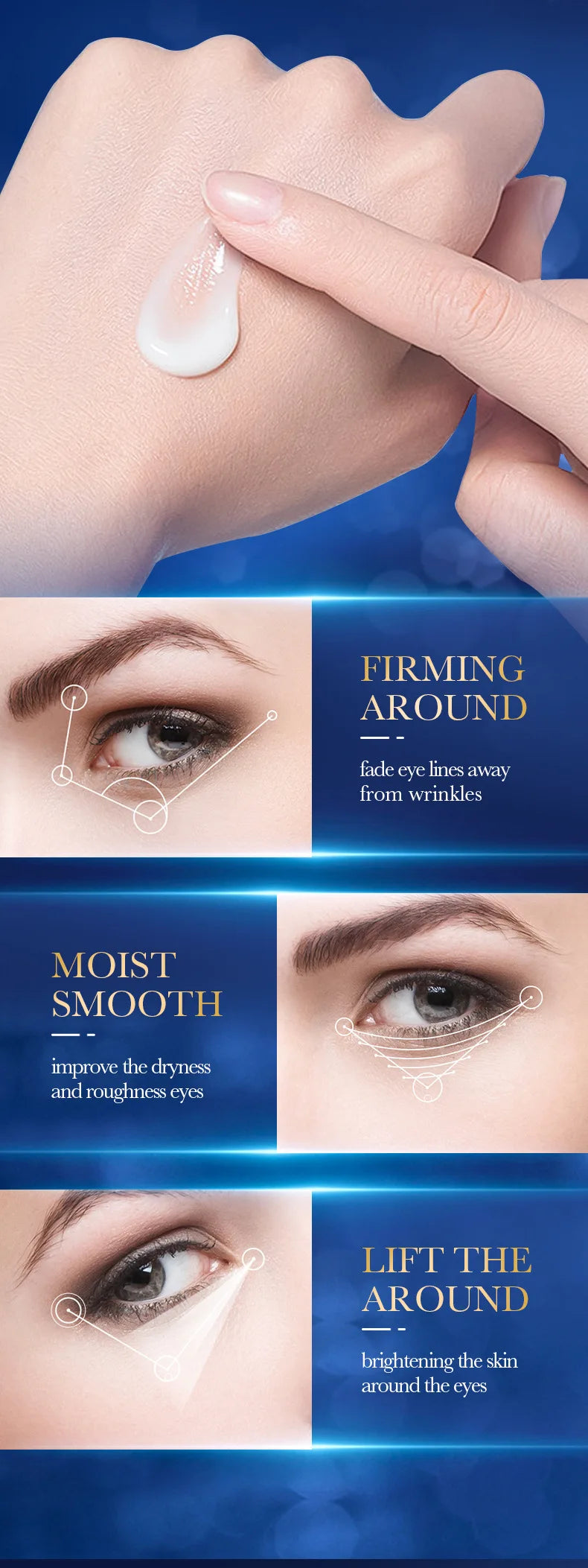 SADOER Caffeine Eye Cream for Dark Circles and Puffiness