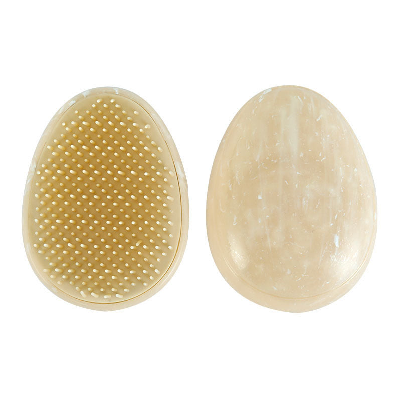 Marbling Egg Shape Glitter Straight Hair Brush Anti-knotting Hair Smoothing Combs Anti Static Massage Hairbrush Tangle Hair Care