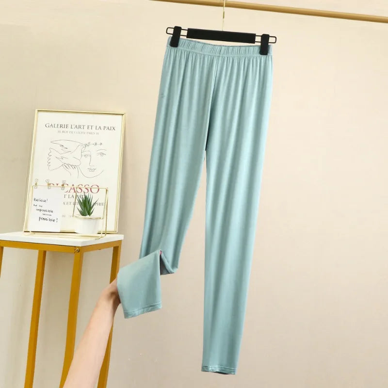 Women's Modal Pajama Pants - Plus Size Elastic Waist Sleep Bottoms