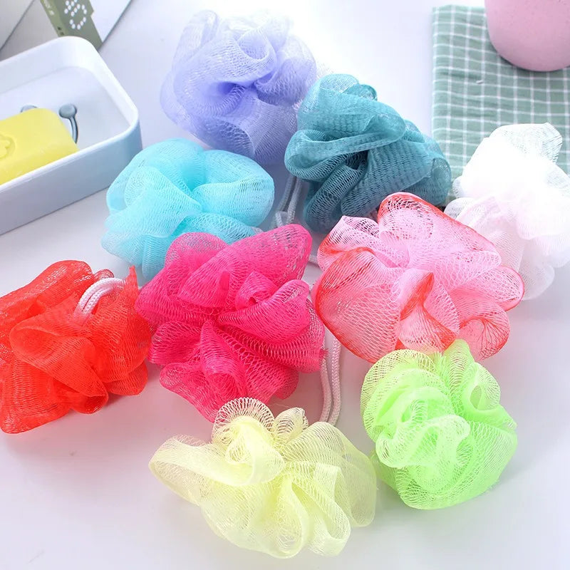10Pc Color Random Bath Shower Soap Bubble Body Wash Exfoliate Puff Sponge Mesh Net Ball Bath Brushes Random Color