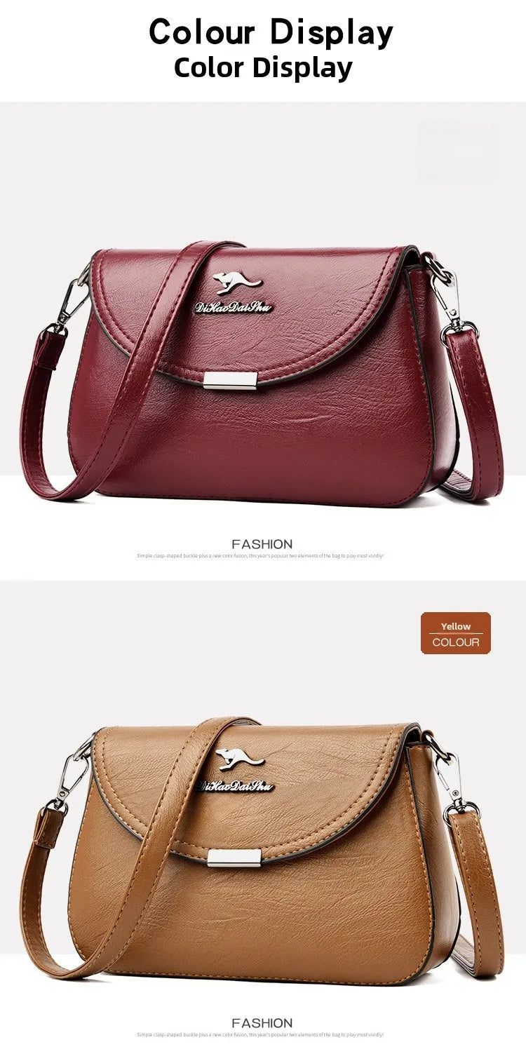 Soft Leather Crossbody Bag Large Capacity Fashionable Women's Shoulder Bag for Middle-Aged Mothers Hot Sale Of The Season New...