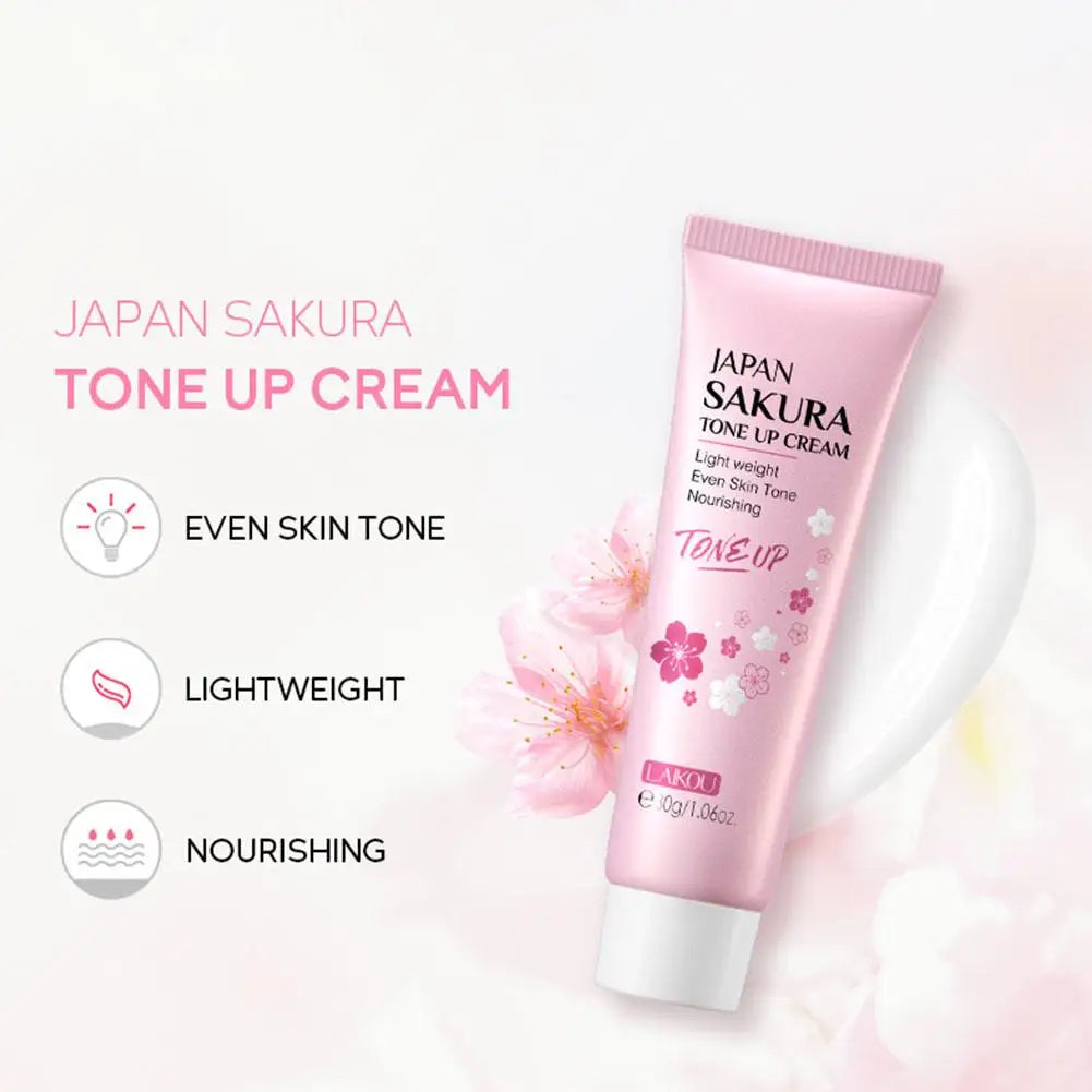 Facial Moisturizer Tone-up Cream,Sakura Essence Glow Moisturizer Cream 1.06 Fl OZ Hydrating Smooth Dry Skin Nourishing Skin Care