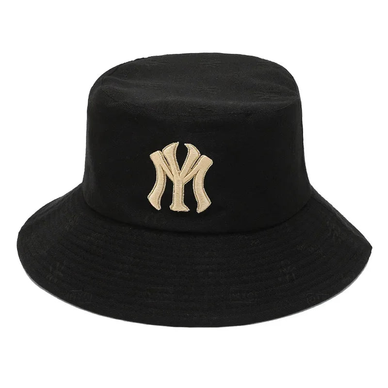 Unisex Letter Embroidery Fisherman Hat Women'S Summer Versatile Sunscreen Hats Sun Hat Men Trend Bucket Hats