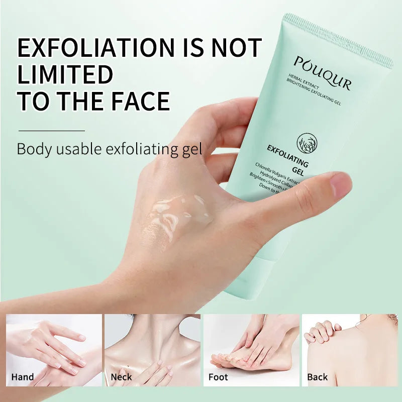 Herbal Exfoliating Gel Cream Moisturizer Face Body Scrub Gel Deep Cleansing Moisturizing Facial Exfoliator Peeling Face Scrub