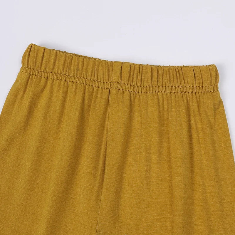 Toddler Baby Bamboo Fiber Summer Pants Solid Boys Girls Casual Clothes 3M-3T Unisex Infant Kids Lounge Pants For Korean