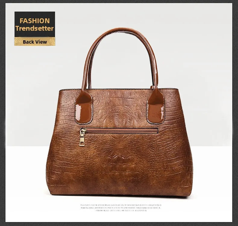 Fashionable Alligator Pattern Women's Handbag Hot Sale Of The Season New Large Versatile Single Shoulder Handbag Ladies Purse...