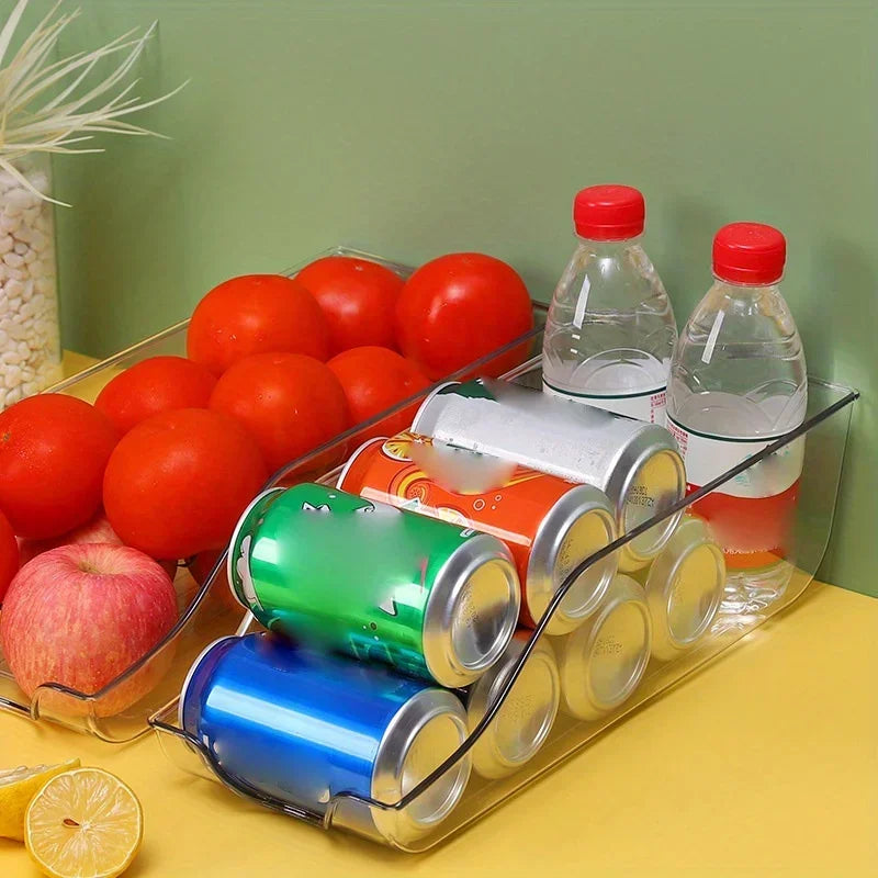 Latas de almacenamiento de cocina de 1/2 piezas, latas de refresco, latas de almacenamiento, organizadores de congelador de refrigerador, dispensadores de latas, accesorios de cocina