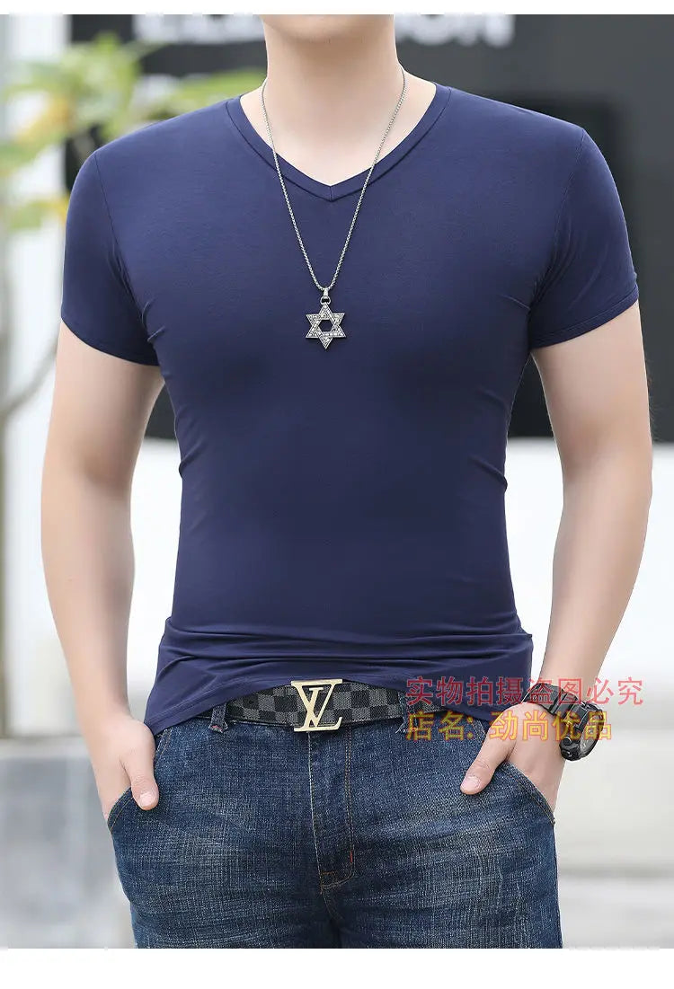 New Arrival:Fashion Men's Top Oversized 6XL T-Shirt for Men's Clothing Soft Breathable Modal Slim Sport Casual WearTank Tops man