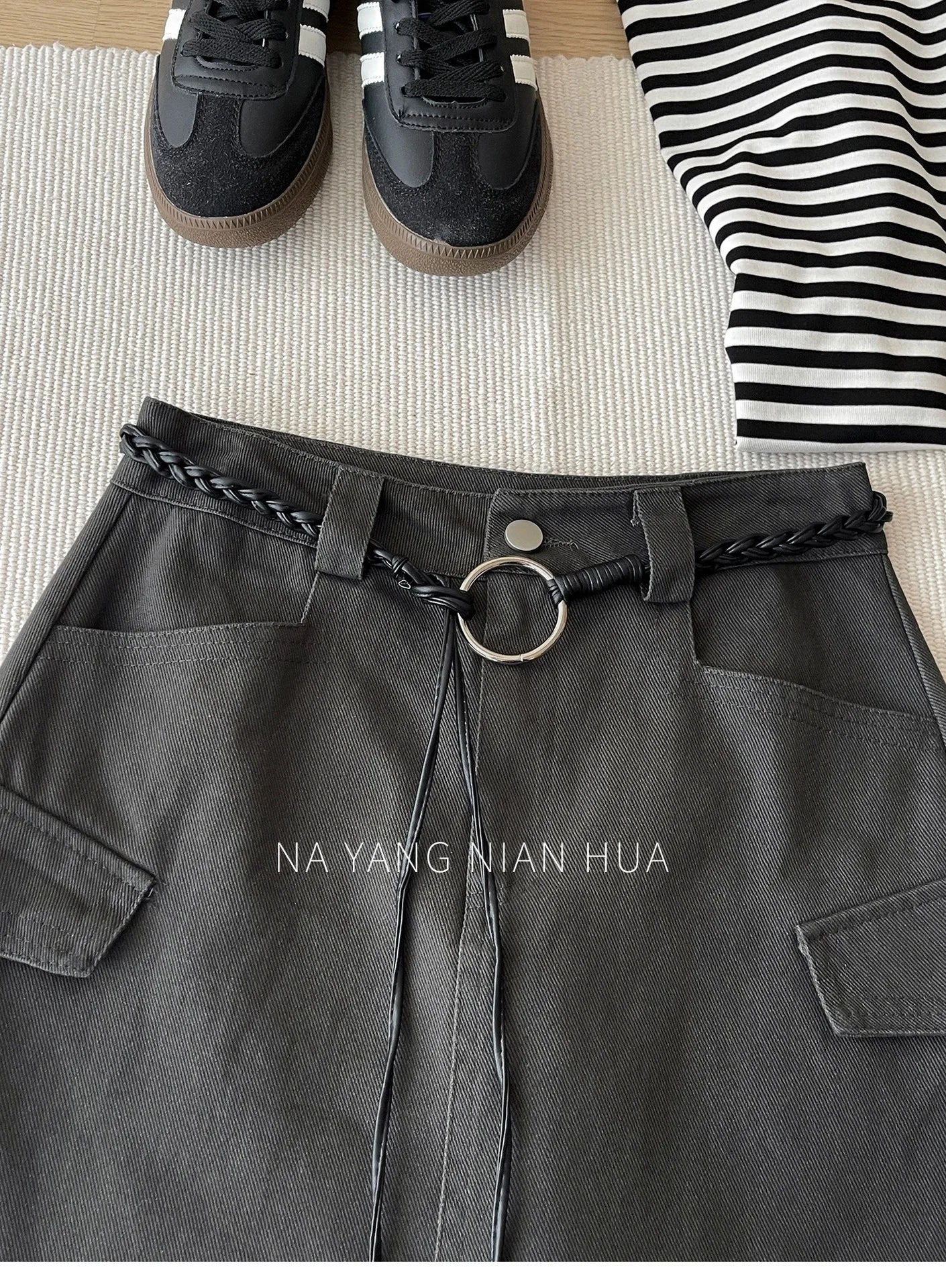 American Retro Versatile Denim Washed Cotton Workwear Mini Skirt Women Summer Korean Chic Bodycon Sexy A-Line Half-length Skirt