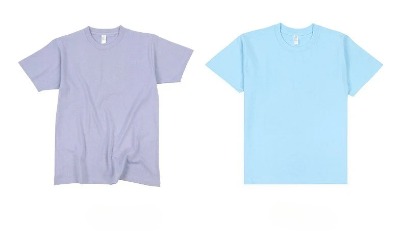250G Heavy Men's T-shirt Solid Color Cotton Short-sleeved Men T shirt Bottoming Tops Tees Shirt