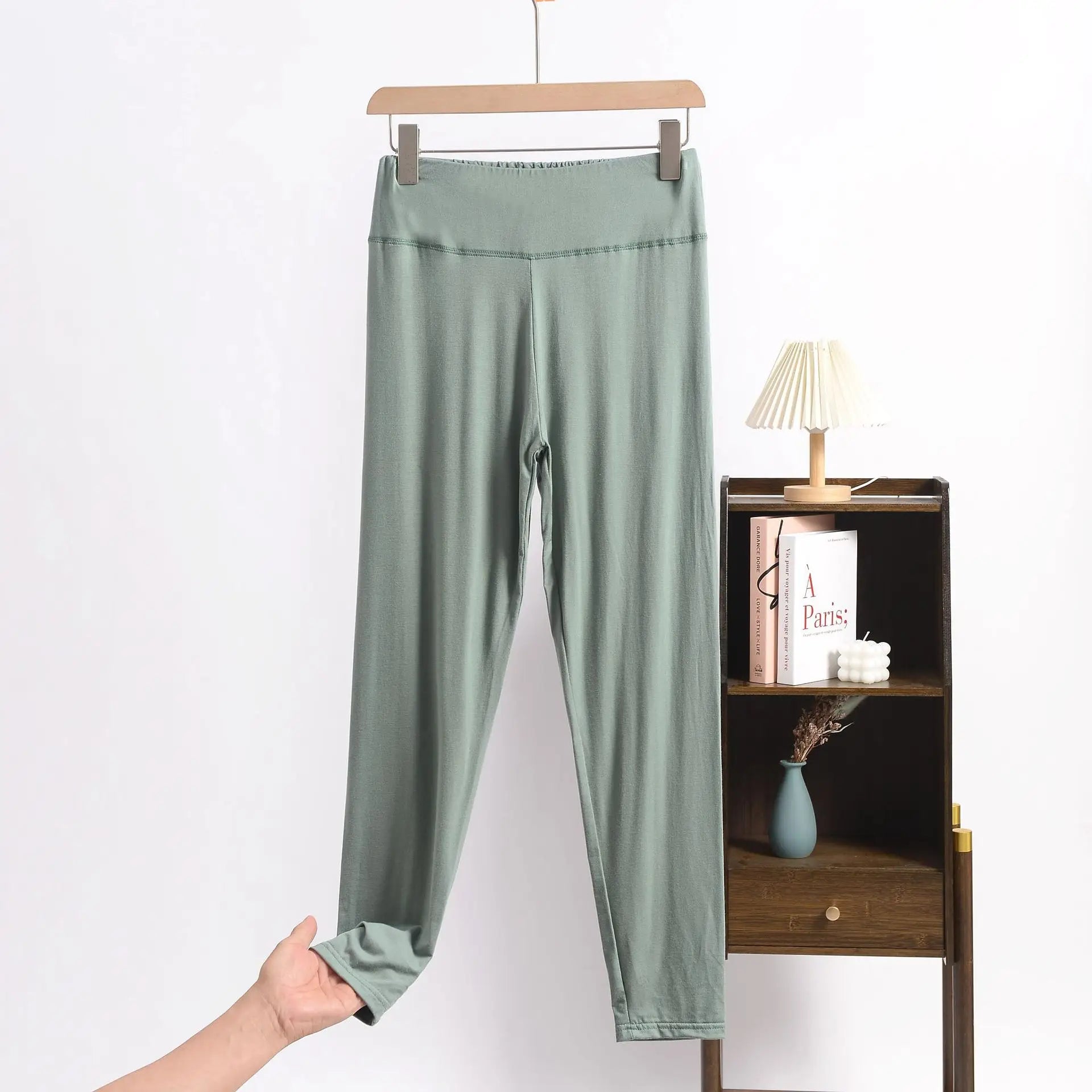 Plus Size Summer Modal Leggings High-Waisted Tummy control Shaping Capris Stretchy Wide-Band Ankle-Length Yoga Sports Pants