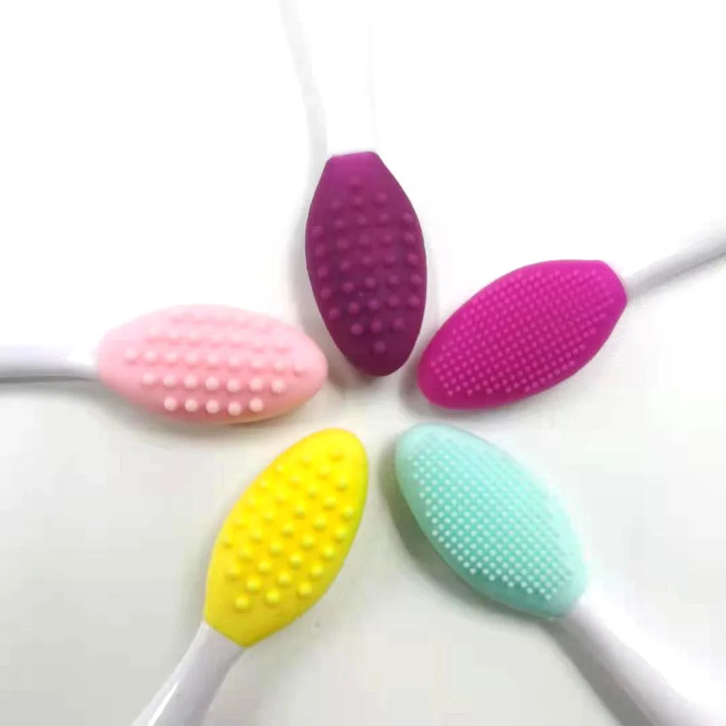 1/2PCS Face Silicone Brush Double-Sided Nose  Lip Face Clean cleansing stick Blackhead Removal Acne Makeup Brush
