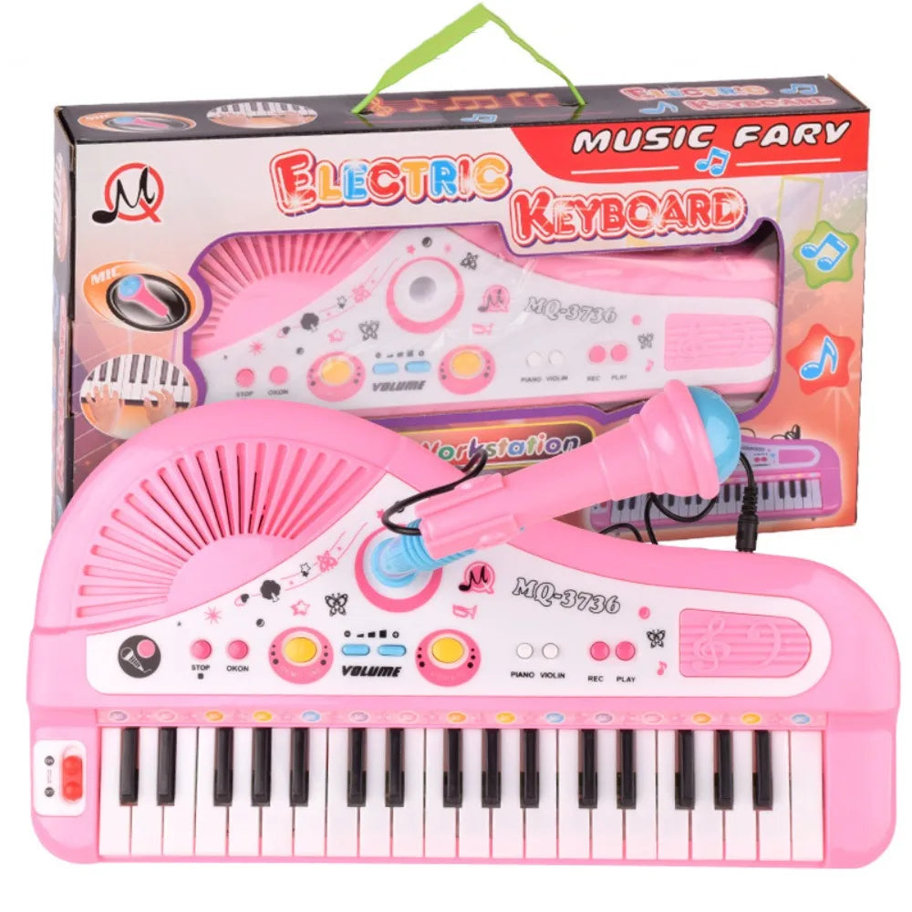 37-Key Children's Electronic Piano Keyboard with Microphone