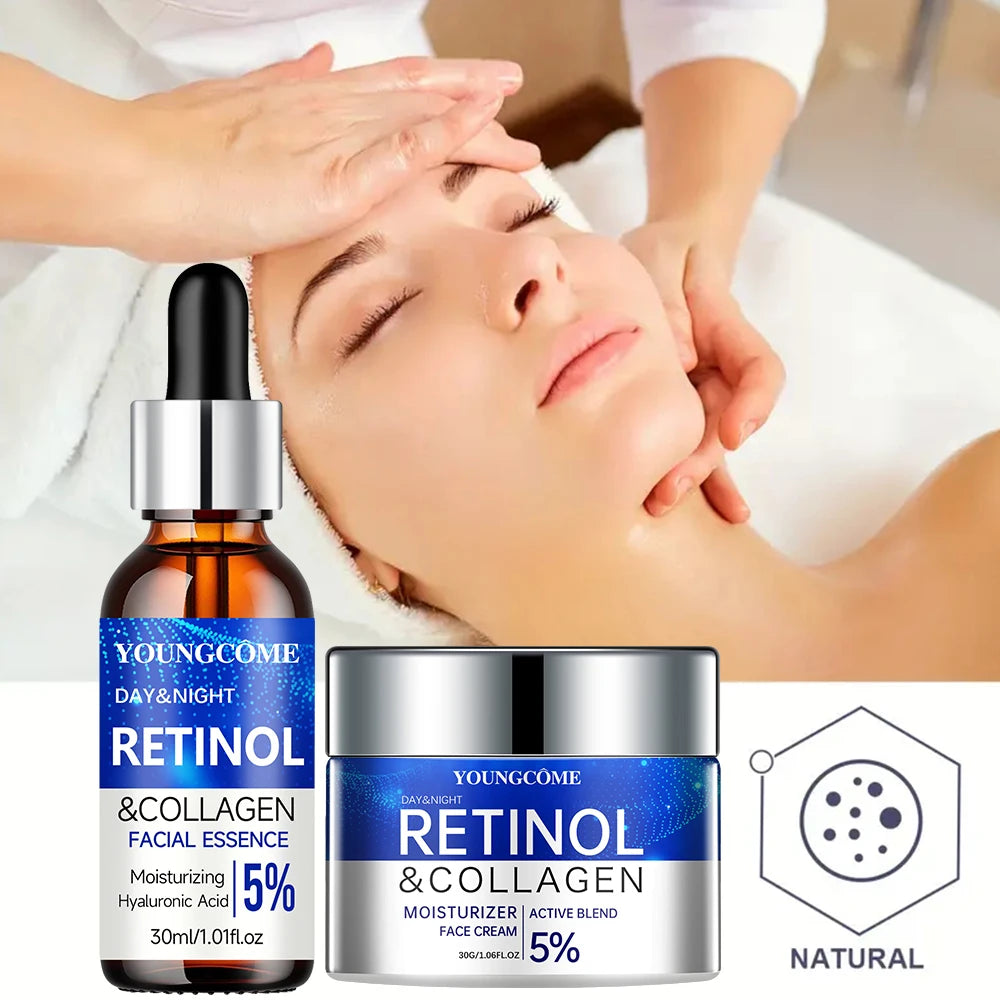 YOUNGCOME Retinol Cream and Serum Set - Moisturizing Face Care