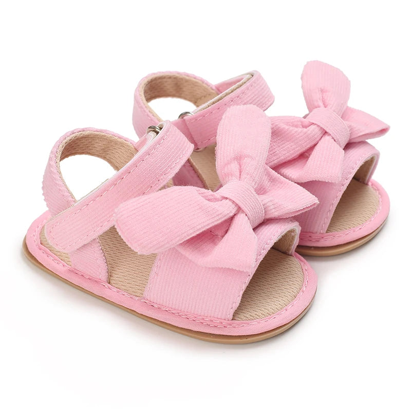 Infant Pre-walker Sandals,Girls Sweet Style Heart Bow Butterfly Decor Sandals,Soft Comfy Multi Color Summer Footwear 0-18 Months
