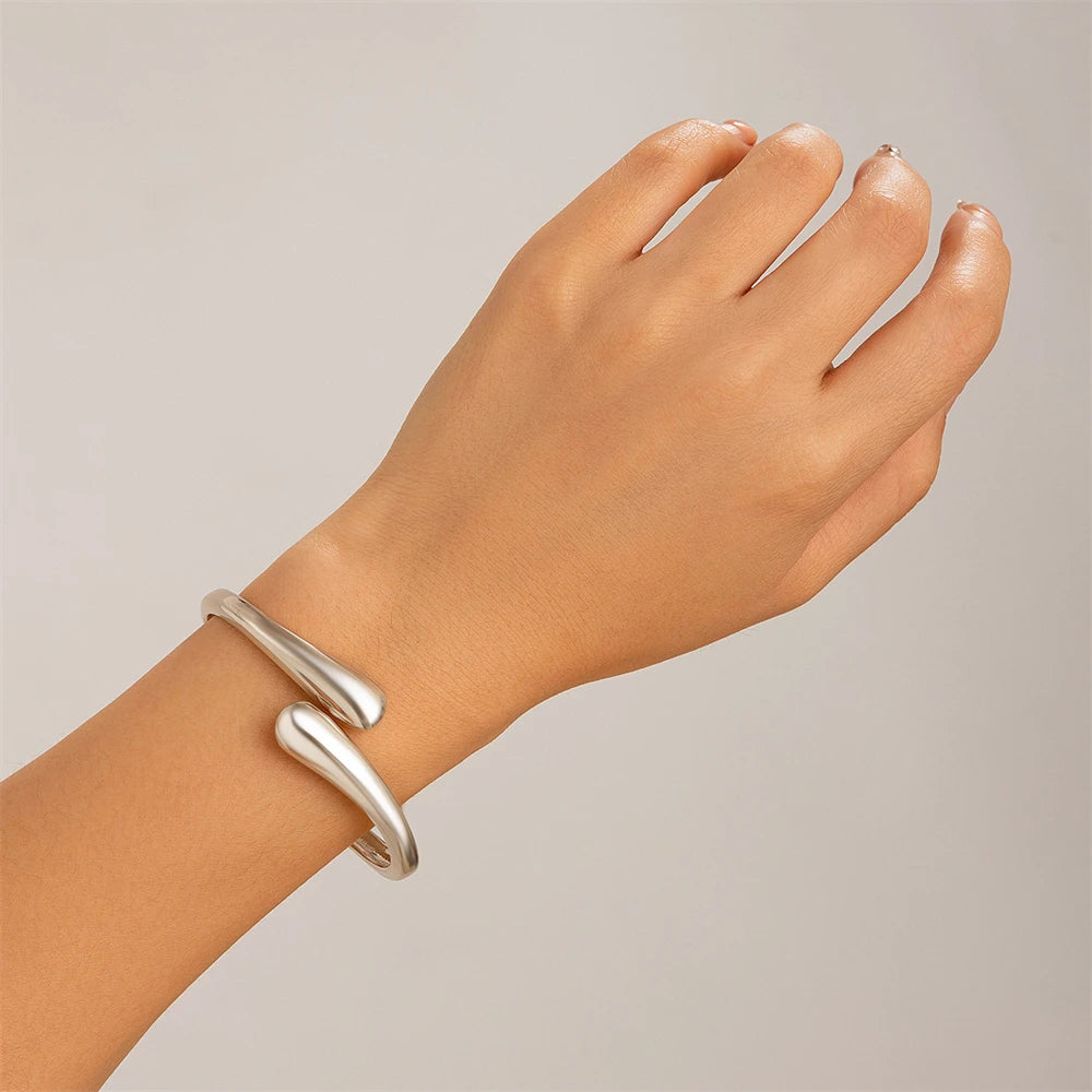 Chunky Twisted Open Cuff Bangle Bracelet for Women