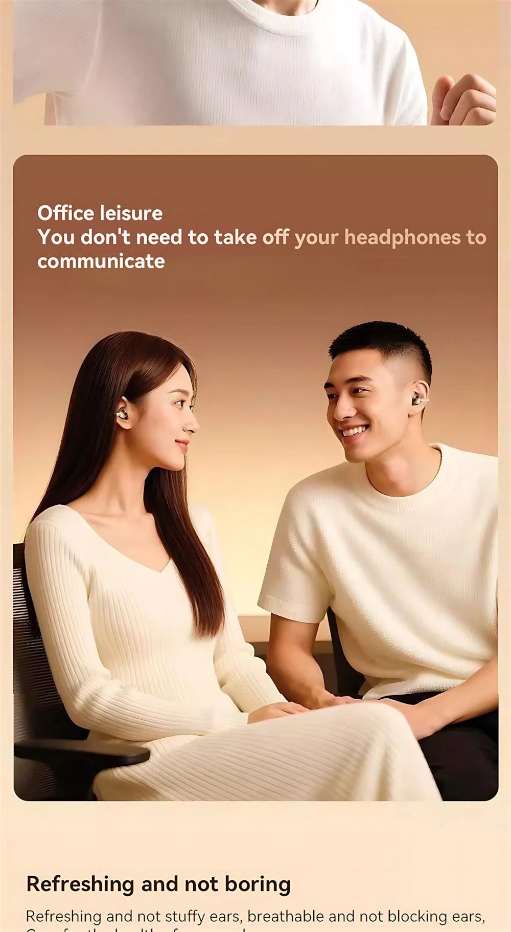Twin Earphone Open In-ear Type HIFI Bass 2in1 Low-Latency Game Headset High-definition Electric Quantity Digital Display Earplug