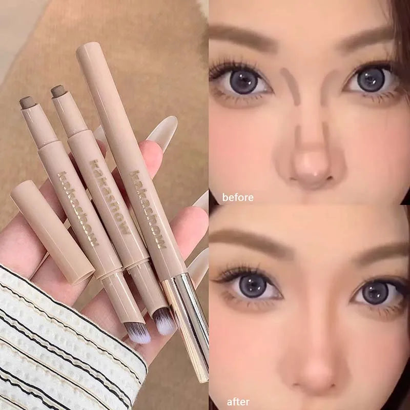 Gray Contouring Shading Stick With Brush Nose Shadow 3D Shape The Facial Contours  Natural Nose Shading Contour Pencil Makeup