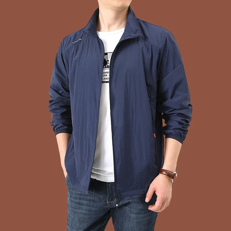 Summer Sun Protection Clothing Men's Light and Cool Mountaineering Running Jacket Ultrathin Fishing Hunting Dry Skin Windbreaker