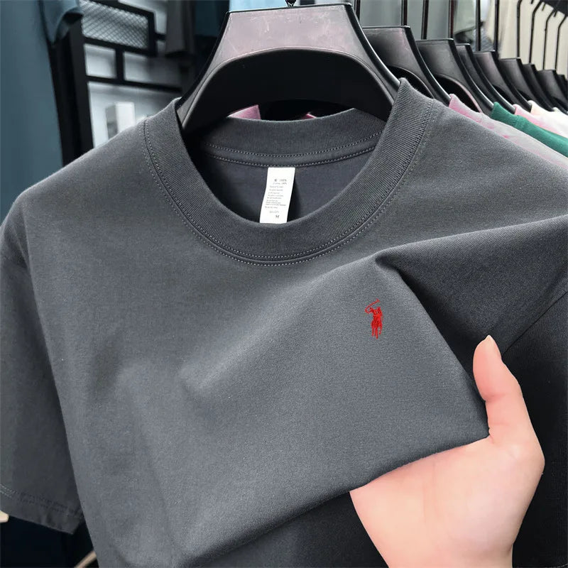 Men's 100% Cotton Short Sleeve T-Shirt - Casual Round Neck Top