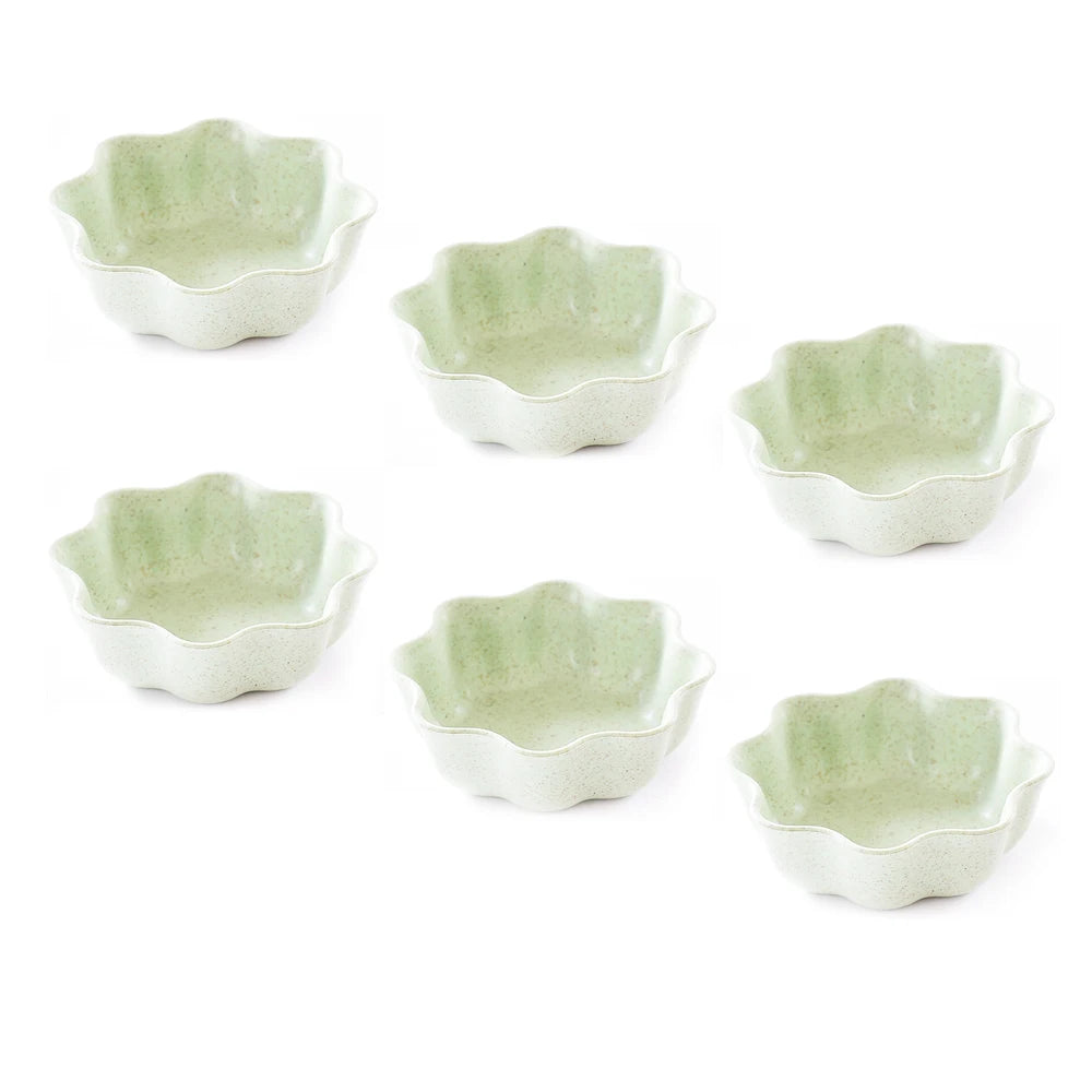 6PCS Wheat Straw Seasoning Dish Set - Small Dipping Snack Plates