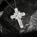 Classic Sparkling CZ Cross Pendant Necklace for Men