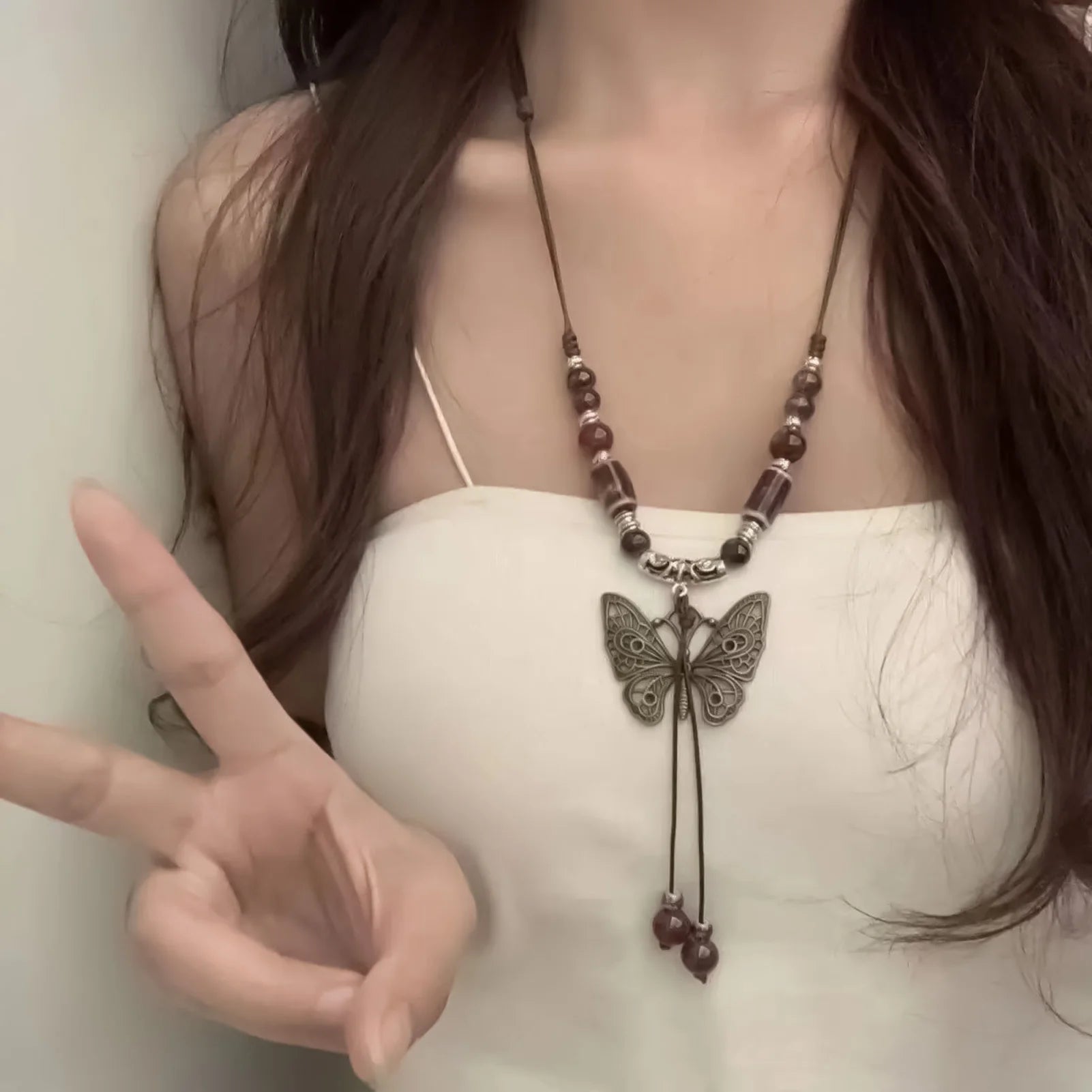 Trend Fine Jewelry Leaf Feather Pendant Rope Chain Bohemian Unisex Necklace For Women And Men