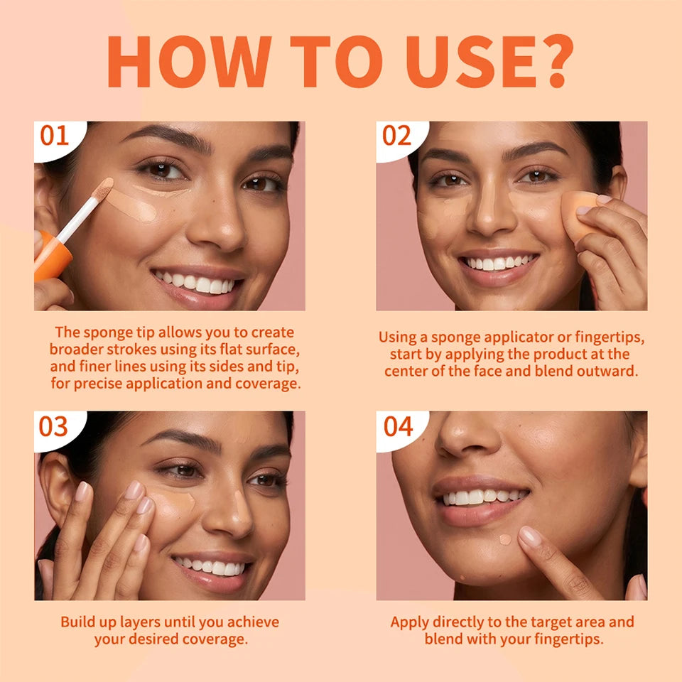 2-in-1 Liquid Foundation & Concealer Buildable Coverage Velvet Matte Finish Long Lasting Sweat Resistant Natural Face Makeup