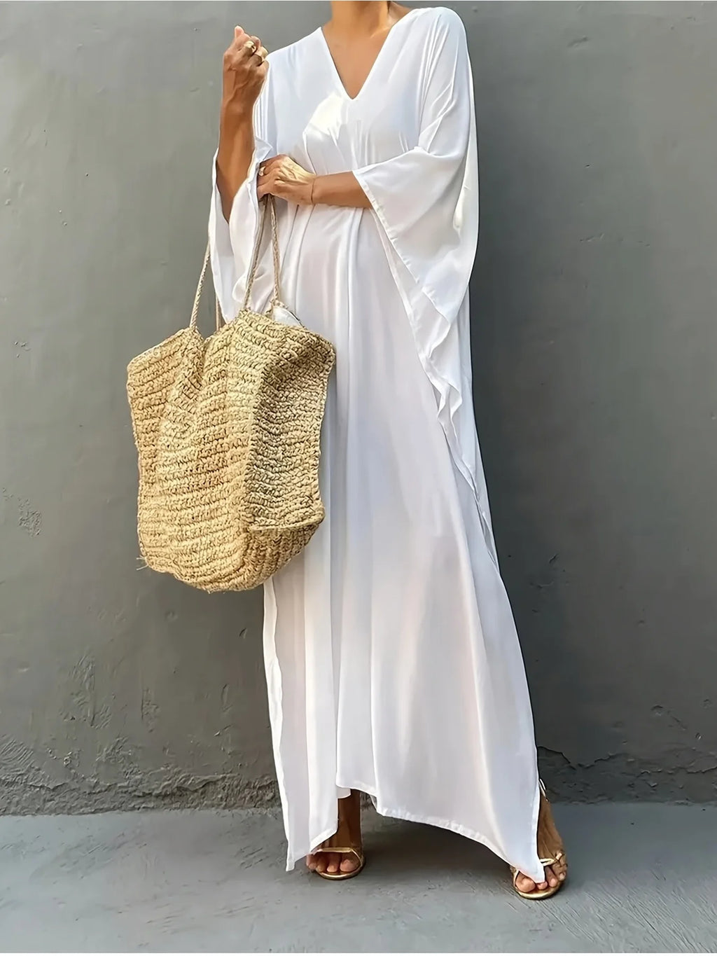 2026 Elegant and Comfortable V-neck Long Sleeve Dress with Long Skirt, Fits the Waist, Suitable for Women's Parties