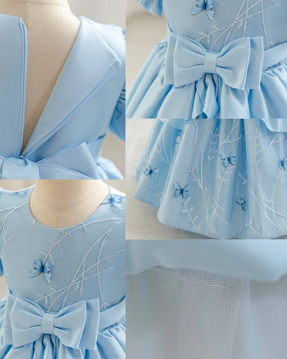 HETISO Butterfly Girl Kid's Dress Casual Cotton Baby's Dresses Spring Summer Child Birthday Ball Gown 1-4 Years
