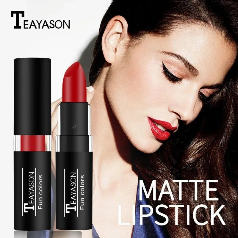 12 Colors Nude Lipstick Matte Velvety Vampire Makeup Punk Black Lip Gloss Smooth Waterproof Lasting Durable Dark Paint Cosmetics