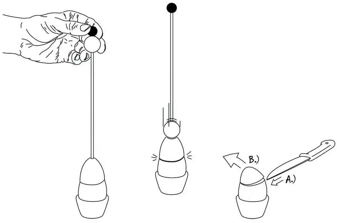 Cortador de cáscaras de huevo cocido de acero inoxidable, abridor de huevos duros, herramienta de cocina, accesorios, utensilio