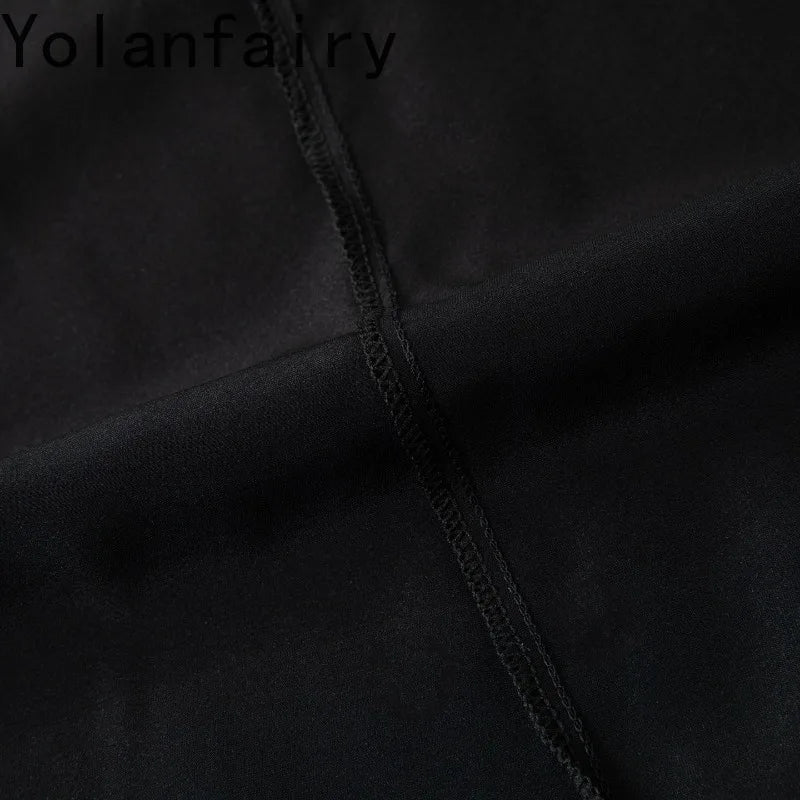 YOLANFAIRY 93% Real Mulberry Silk Pajamas for Woman 2026 Spring Summer High-end Sets Woman 2 Piece Short Sleeve Pijamas De Mujer