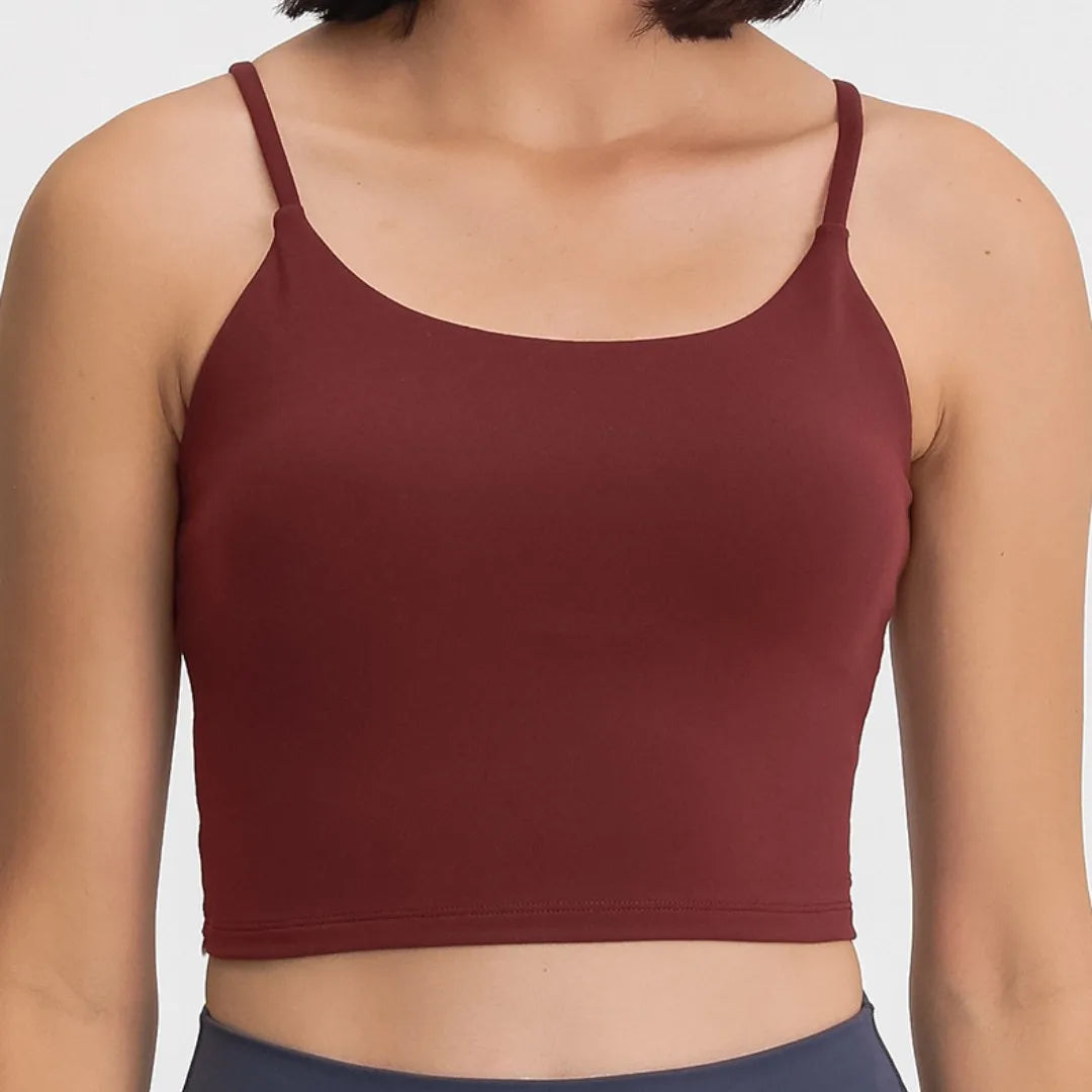 Solid Color Women Sports Bra Comprehensive Training Shockproof Halter Soft Sports Fitness Top Gym Yoga Chest Pad Comprehensive