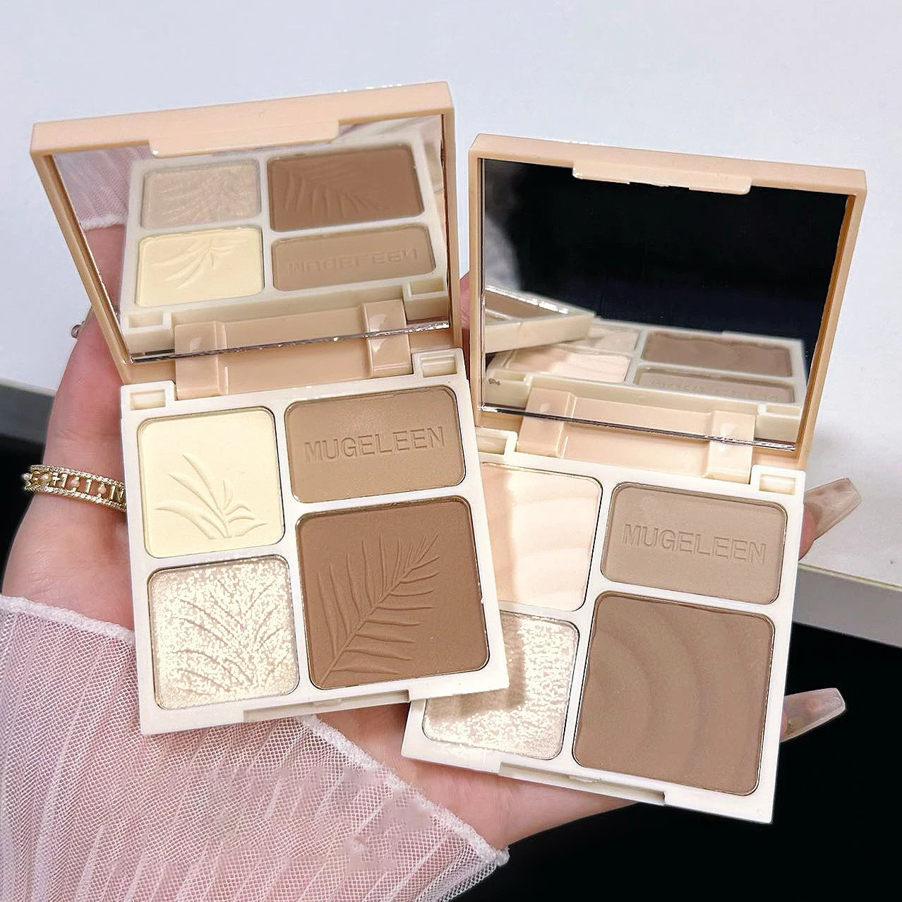 4 Colors Highlighter Contour 3D Facial Bronzer Cosmetic Brightening Beige Matte Highlights Palette Nose Shadow Powder Makeup