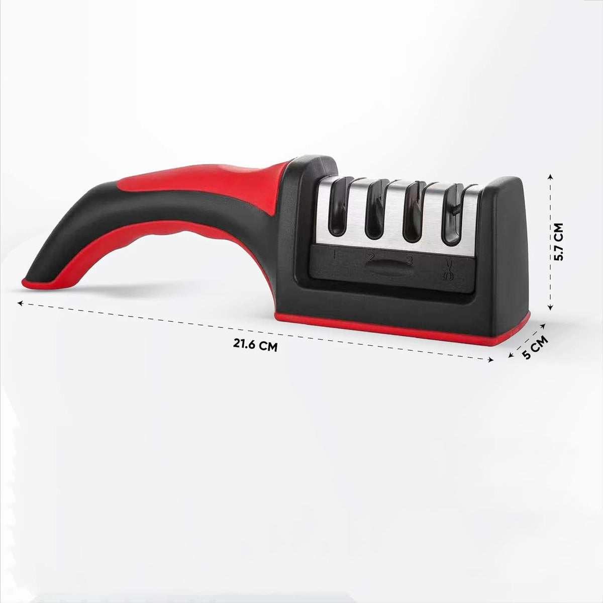 3-Stage Kitchen Knife Sharpener - Multi-Functional Sharpening Tool