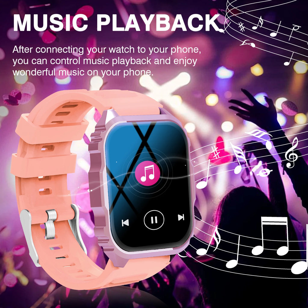 New Smart Watch 1.84 Inch HD Full Touch Screen Display Wireless Call,Answer Phone Watch,Multiple Sports Modes Outdoor Information Reminder Weather Display Music Control Photo Control, Suitable for Iphone & Android