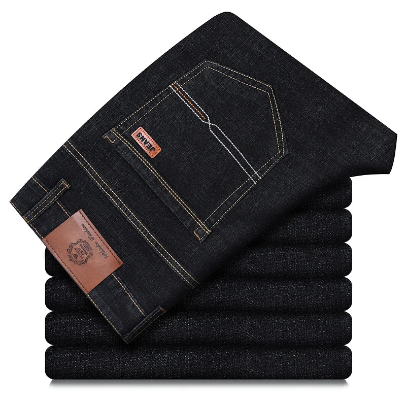 Men's Straight Jeans - Cotton Stretch Business Casual Pants