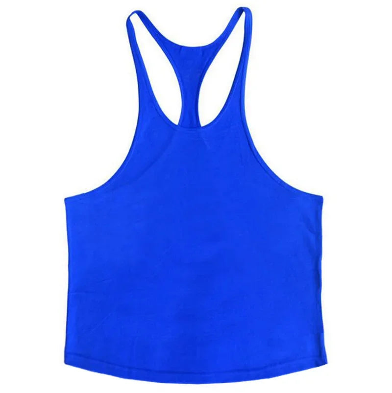 100% Cotton Bodybuilding Jogger Gym Singlet Training Bodybuilding Tank Top Vest Shirt Sleeveless Fitness Cotton Shirt For Men