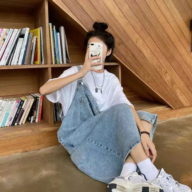 New Irregular Split Cowboy Denim Dress Women'S Sleeveless Jeans Dresses Fashion Female Solid Casual Loose Strap Dresses