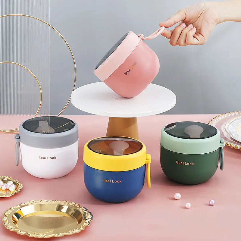 Vaso para el desayuno, fiambrera (bento), fiambrera, recipiente portátil para sopa/comida, utensilios portátiles de cocina