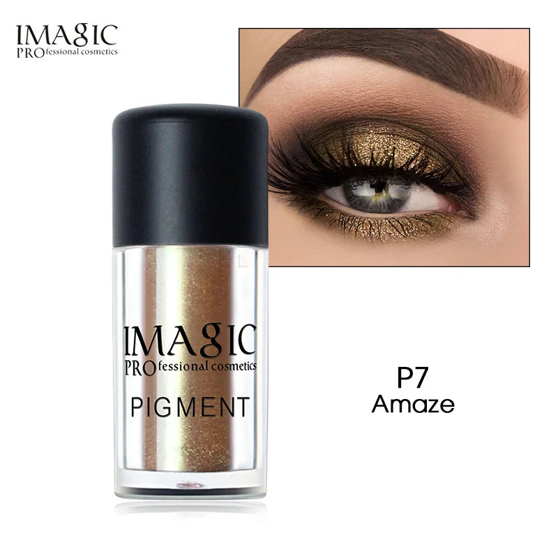 Imagic New Arrival Glitter Eyeshadow Metallic Loose Powder Waterproof Shimmer Pigments Colors Eye Shadow Makeup Cosmetics