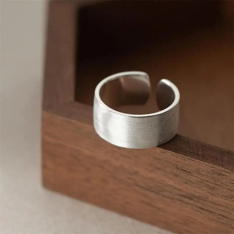 Korean Style Adjustable Wide Open Cuff Ring for Women