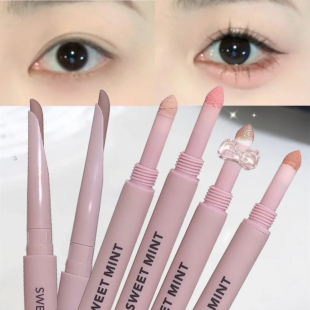 Double-end Lying Silkworm Eyeliner Pencil Diamond Glitter Matte Aegyosal Pen Brightening Cream Shadow Highligher Eye Makeup