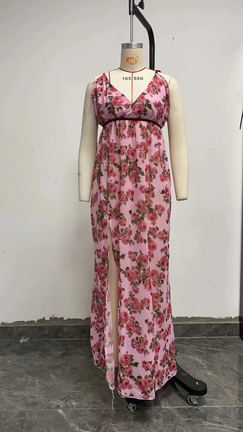 2024 New Vintage Printed Long Dress Sexy Tank Dress Beach Casual Vacation For Women Fashionable Sleeveless Design