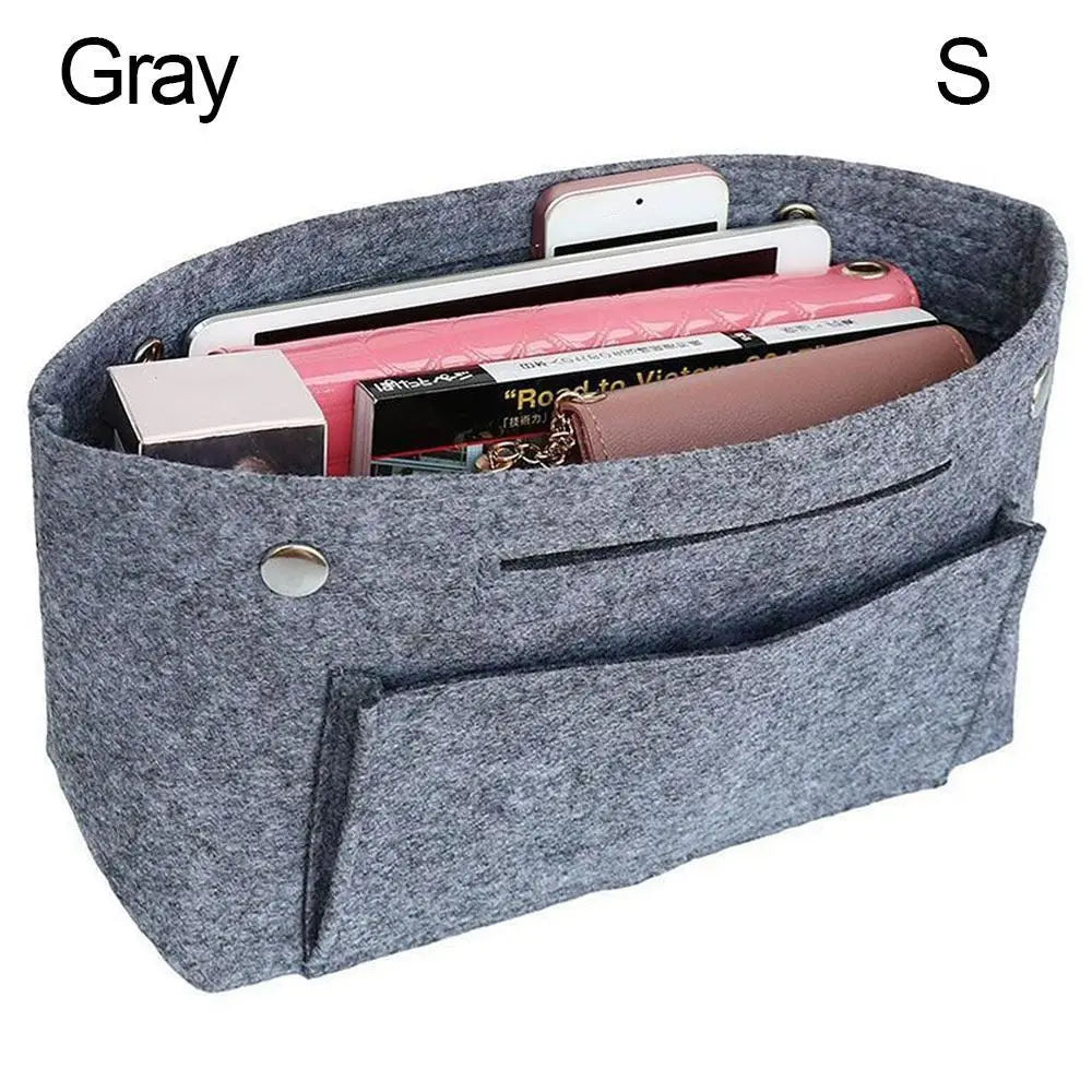 Women's Organizer Handbag Insert Bag Felt Travel Bag Insert Liner Purse Organiser Pouch
