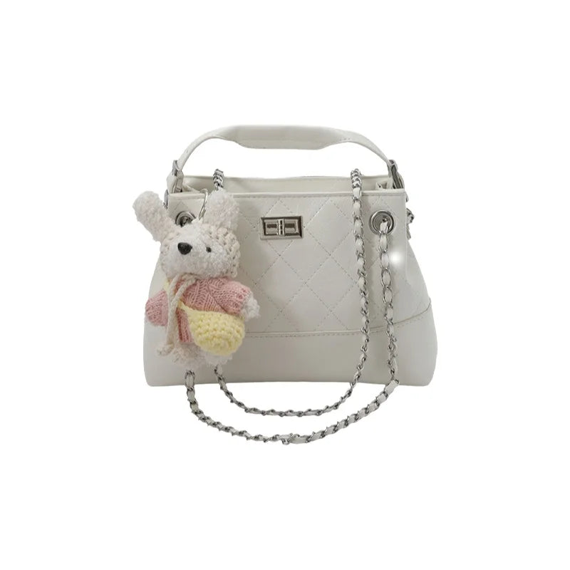 Korean Style Casual Women's Large Capacity Simple Tote Bag Fashion Trendy Underarm Leisure Handbag Daily Match PU Material