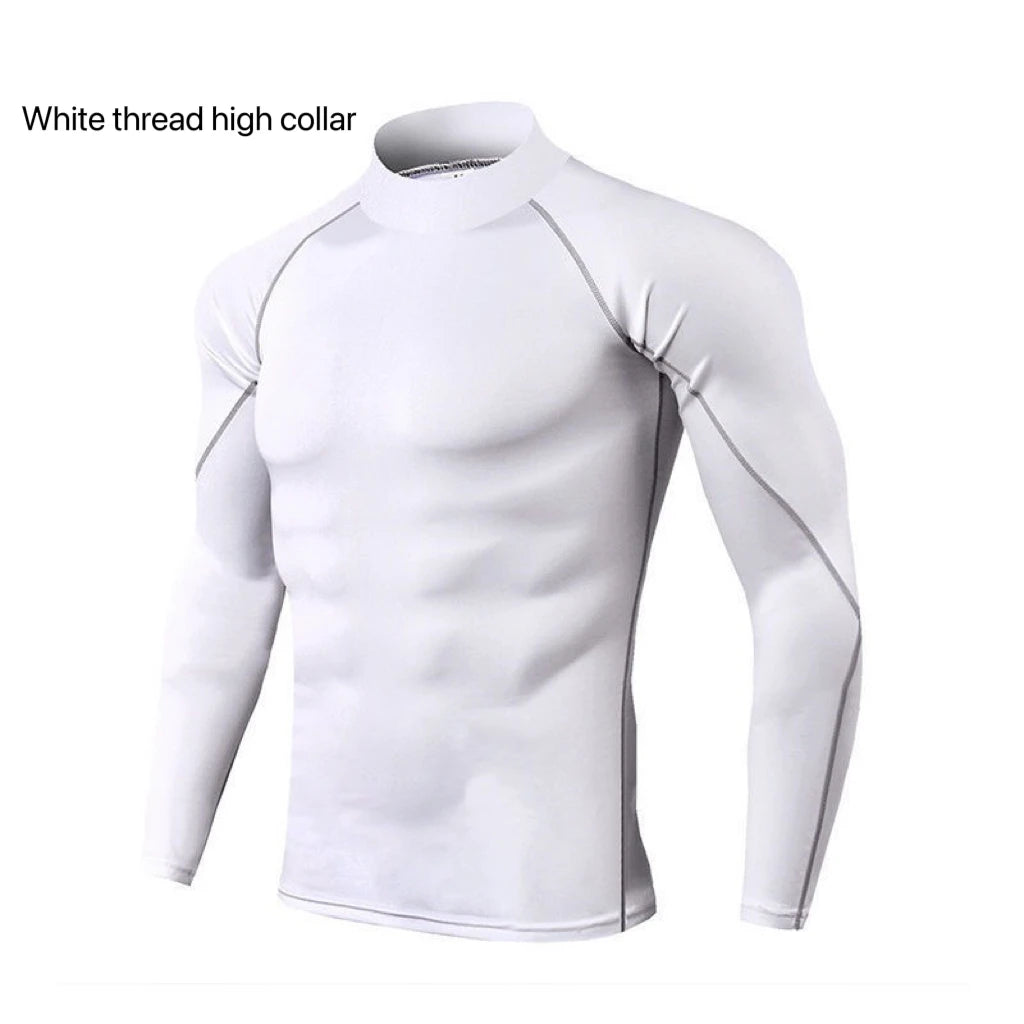 Men's Long Sleeve Compression Shirt - Turtleneck Quick-Dry Base Layer